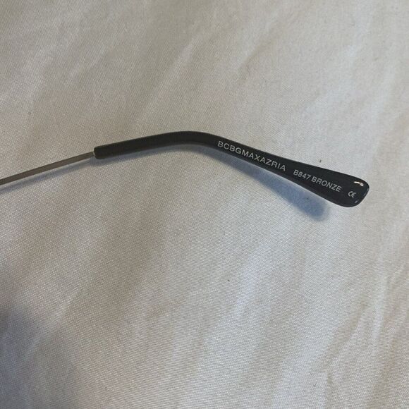 Bcbg Maxazria Silver Frame Black Lens Aviator B847 Bronze Sunglasses - Picture 3 of 4